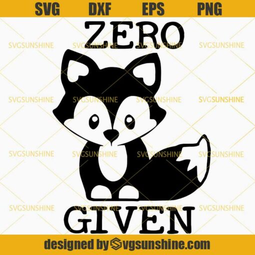 Zero Fox Given SVG PNG DXF EPS Cut Files Clipart Cricut