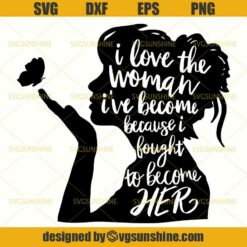Strong Woman SVG, Girl Power SVG PNG DXF EPS Cut Files Clipart Cricut