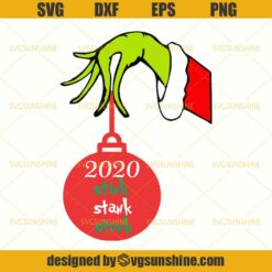 Grinch Hand 2020 Stink Stank Stunk SVG PNG DXF EPS Cut Files Clipart Cricut