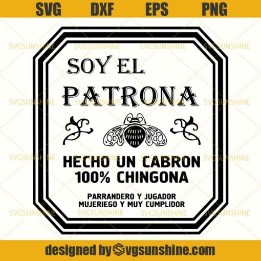 Soy La Patrona and Soy El Patrona SVG PNG DXF EPS Cut Files Clipart Cricut