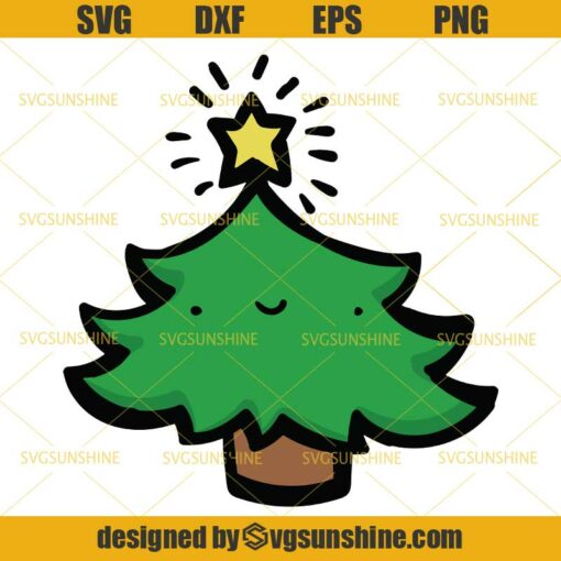 Christmas Tree SVG PNG DXF EPS Cut Files Clipart Cricut