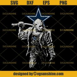 Jason Voorhees Dallas Cowboys SVG PNG DXF EPS Cut Files Clipart Cricut