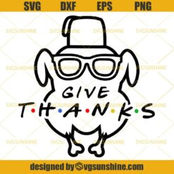 Thanksgiving Turkey Head SVG, Give Thanks SVG DXF EPS PNG