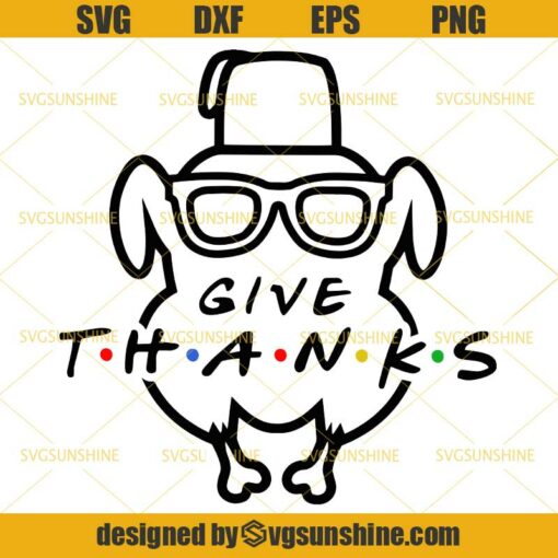 Thanksgiving Turkey Head SVG, Give Thanks SVG DXF EPS PNG