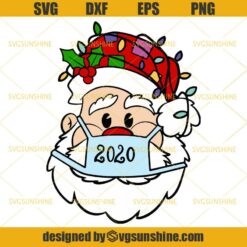 Covid Christmas 2020 SVG, Christmas Face Mask SVG, Covid Holiday SVG, Christmas Quarantine SVG PNG DXF EPS