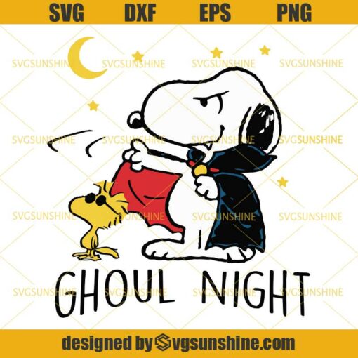 Snoopy Ghoul Night SVG DXF EPS PNG Cutting File for Cricut
