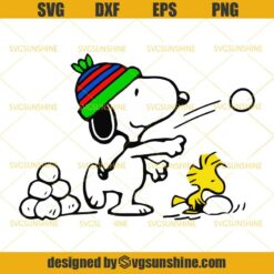 Snoopy Christmas SVG, Snoopy Snowball Fight SVG, Snoopy SVG