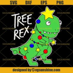 Christmas Tree Rex SVG, T-rex Dinosaur Christmas SVG, Funny Christmas Tree SVG