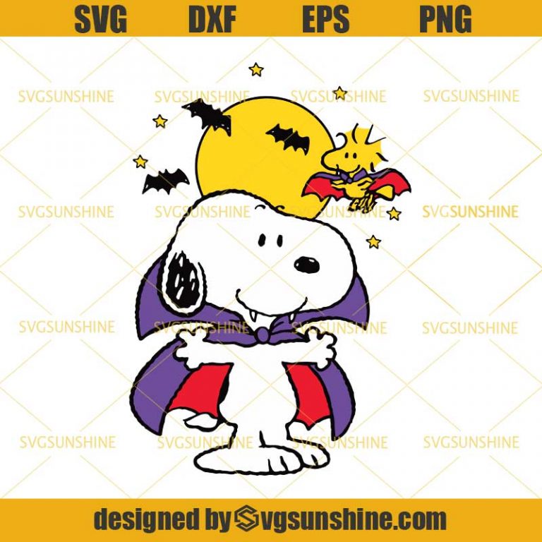 Halloween Snoopy Vampire SVG DXF EPS PNG Cutting File for Cricut - Sunshine