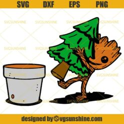 Groot Christmas Tree SVG PNG DXF EPS Cut File Clipart