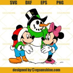 Mickey Minnie Snowman Christmas SVG  PNG DXF EPS, Christmas Disney SVG