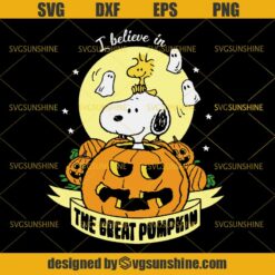 Peanuts Snoopy I Believe In The Great Pumpkin Halloween SVG, Snoopy Halloween SVG DXF EPS PNG