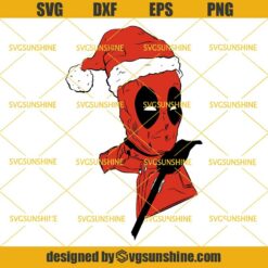 Deadpool Santa Hat SVG, Deadpool Marvel Christmas SVG