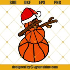 Dabbing Basketball Snowman Christmas SVG, Basketball Christmas SVG