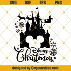 Disney Merry Christmas Santa Claus SVG, Mickey Head SVG, Minnie Christmas SVG PNG DXF EPS