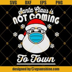 Santa Claus Wearing Face Mask SVG, Merry Christmas 2020 SVG, Christmas Quarantine SVG