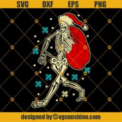 Skeleton Christmas SVG PNG DXF EPS Cut Files Clipart Cricut