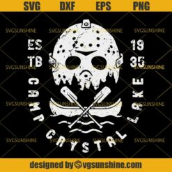 Camp Crystal Lake SVG, Jason Voorhees SVG DXF EPS PNG, Halloween SVG