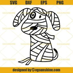 Dog Mummy Halloween SVG, Dog SVG, Mummy SVG, Dog Halloween SVG DXF EPS PNG