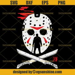 Peace Love Friday SVG Jason Voorhees SVG, Friday the 13th SVG, Horror Halloween SVG