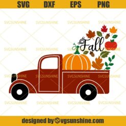 Fall Pick Up Truck Halloween SVG, Hello Fall SVG, Truck Pumpkin SVG, Halloween