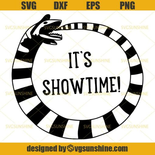 Beetlejuice Sandworm It’s Showtime SVG Cut File, Horror Halloween SVG