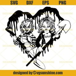 Chucky And Tiffany SVG, Chucky SVG, Horror Movies SVG, Horror Halloween SVG