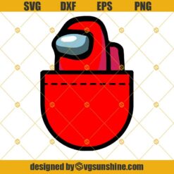 Red Crewmate Among Us SVG PNG DXF EPS Cut Files Clipart Cricut