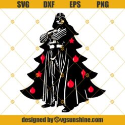 Darth Vader Christmas Tree SVG PNG DXF EPS Cut Files Clipart Cricut, Star Wars Christmas SVG