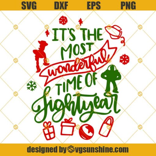 It’s The Most Wonderful Time Of Lightyear Svg, Disney Toy Story Christmas Svg