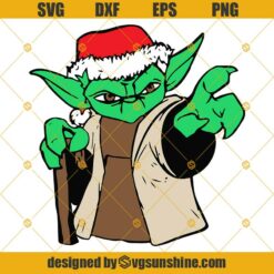 Yoda Star Wars Christmas Svg, Yoda Svg, Star Wars Svg, Christmas Svg Png Dxf Eps