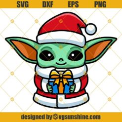 Baby Yoda Star Wars Christmas SVG PNG DXF EPS Cut Files Clipart Cricut, Baby Yoda SVG