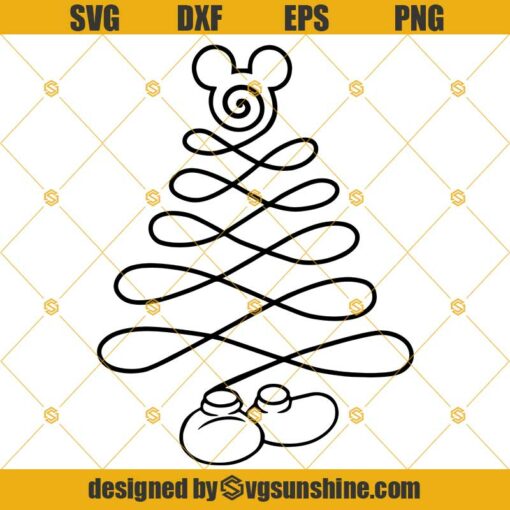 Mickey Christmas Tree SVG