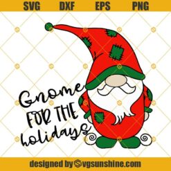 Gnome for the Hodiday Christmas SVG PNG DXF EPS Cut Files Clipart Cricut