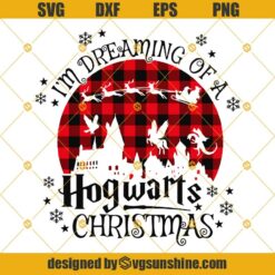I’m Dreaming of A HogWarts Christmas Svg, Harry Potter Christmas Svg