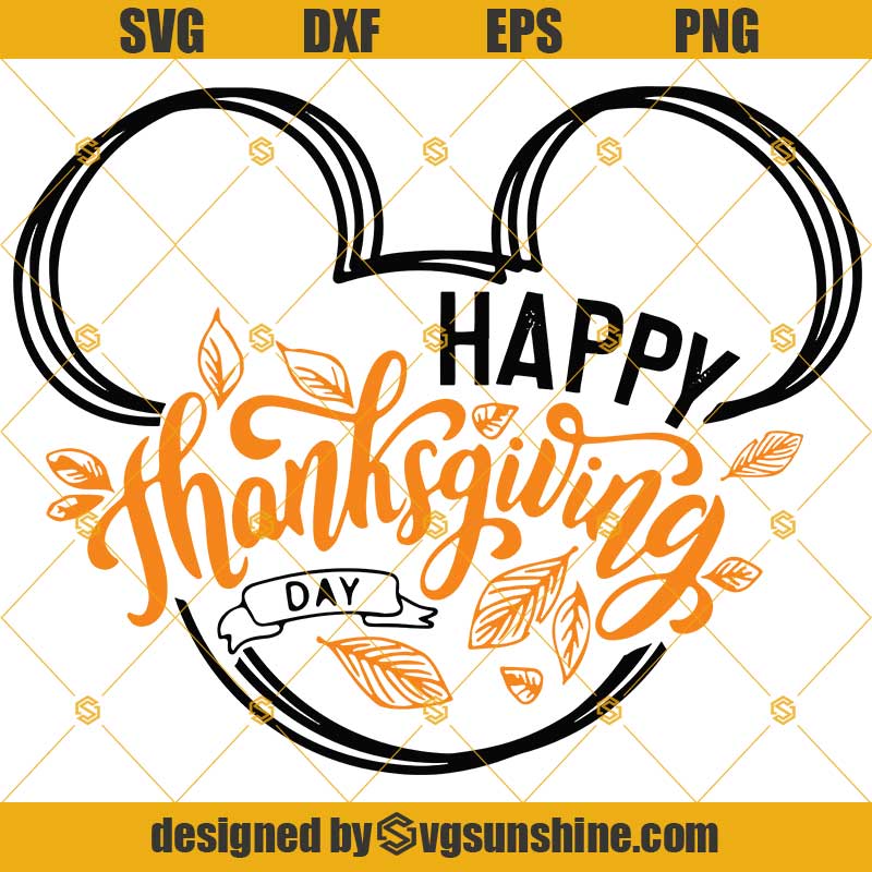 Happy Thanksgiving Day Svg, Fall Svg, Thanksgiving Svg, Disney Happy
