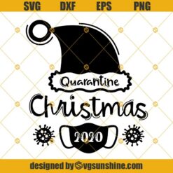 Merry Quarantine Christmas 2020 Svg, Christmas Face Mask Virus Svg