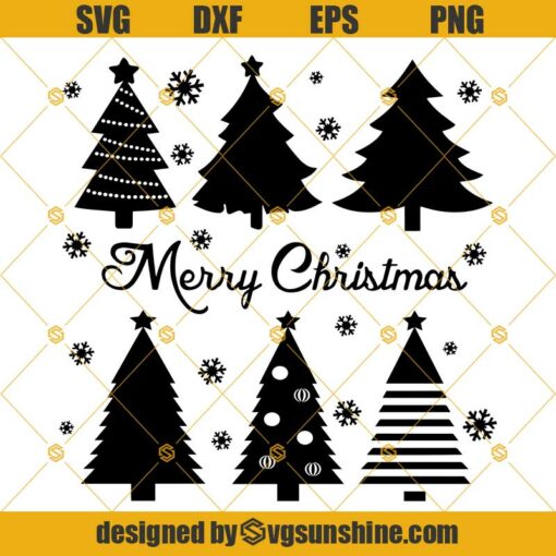 Christmas Tree SVG, Christmas Tree SVG Bundle, Merry Christmas SVG PNG DXF EPS