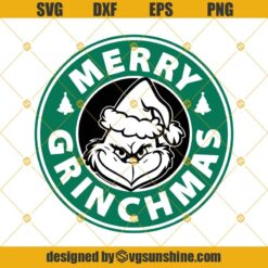 Merry Grinchmas Starbucks Logo SVG, Christmas Grinch SVG PNG DXF EPS