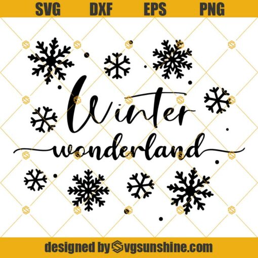 Winter Wonderland Christmas SVG, Winter With Snowflakes SVG PNG DXF EPS ...