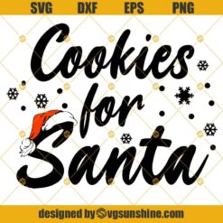 Cookies For Santa SVG PNG DXF EPS , Cookies SVG, Santa Hat SVG, Santa Plate SVG