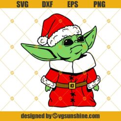 Baby Yoda Christmas SVG,  StarWars Christmas SVG PNG DXF EPS