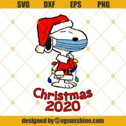 Snoopy Face Mask Christmas 2020 SVG, Quarantine 2020 Christmas Ornaments SVG PNG DXF EPS