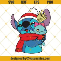 Christmas Stitch SVG, Disney Christmas SVG, Lilo and Stitch Merry Christmas SVG DXF EPS PNG