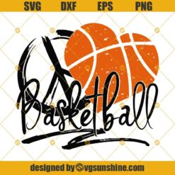 Peace Love Basketball SVG, Basketball SVG DXF EPS PNG Cut Files Clipart Cricut