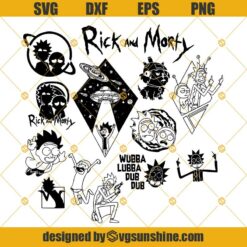 Rick and Morty SVG Bundle, Rick and Morty SVG PNG DXF EPS Cut Files Clipart Cricut