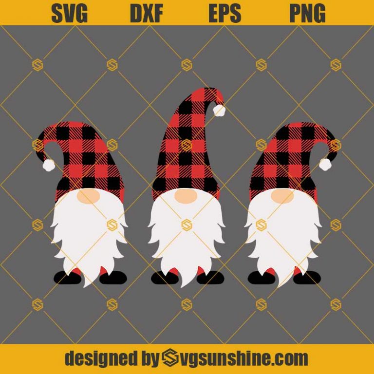 Gnomes Christmas SVG, Gnome SVG, Buffalo Plaid Gnomes SVG PNG DXF EPS ...