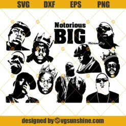 The Notorious B.I.G SVG Bundle, Notorious Big Bundle SVG PNG DXF EPS Cut Files Clipart Cricut