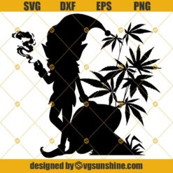 Elf Smoking Weed SVG PNG DXF EPS  Cut Files Clipart Cricut