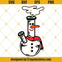 Snowman Bong Svg, Pot Svg Clipart, Smoking Weed Cannabis Marijuana Svg Png Dxf Eps